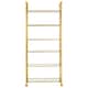 image 1 of Interiors by Premier Contemporary Gold Finish Cross Design Bookshelf, Sturdy Book Storage Shelf, Ample Storage Slimline Bookshelf Gold