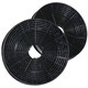 image 7 of SPARES2GO Carbon Charcoal Vent Filter for Grundig GDK 59000 BXB Cooker Extractor Hood (Pack of 2 Filters)