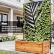 image 7 of Outsunny 6.5FT Metal Outdoor Privacy Screen Panel with Stand, Banana Leaf Style