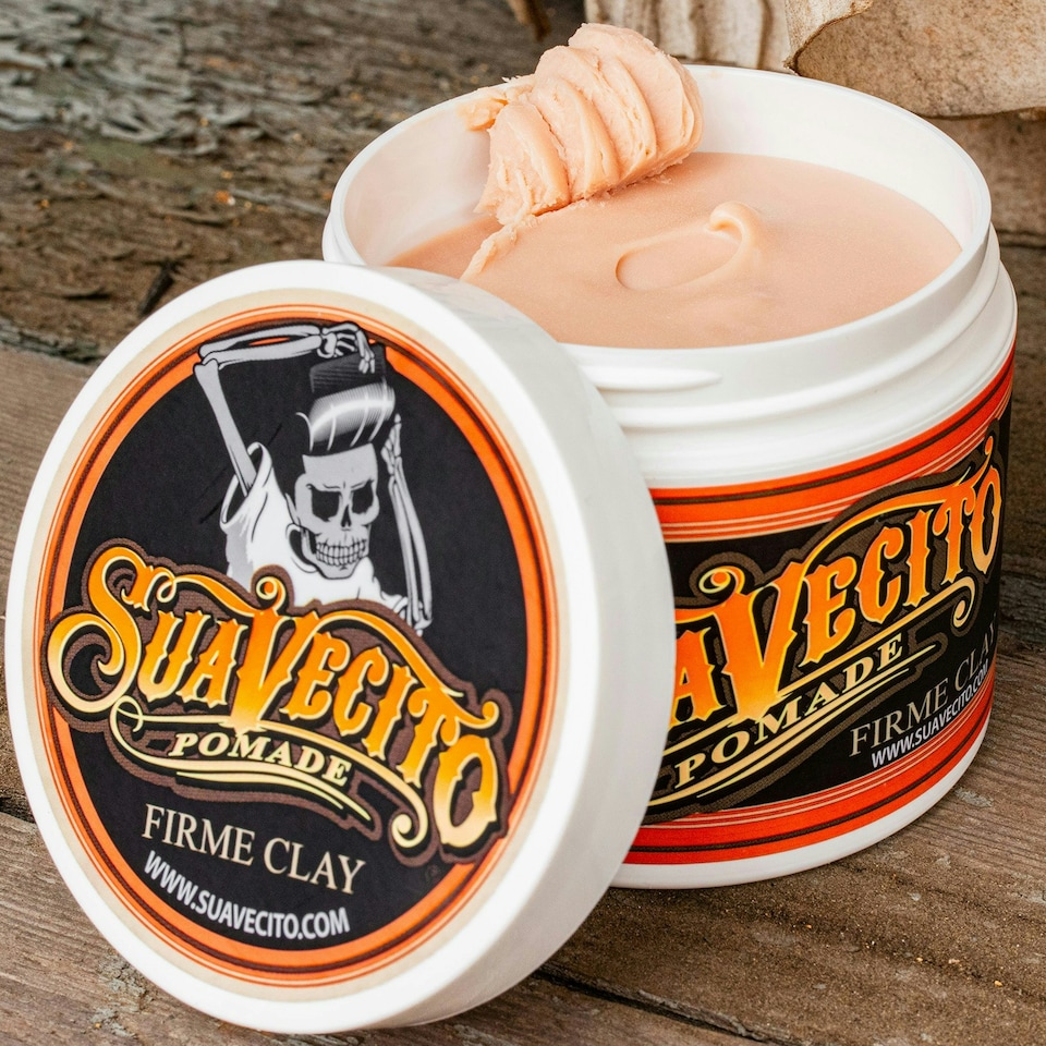 image 1 of Suavecito Firm Clay Pomade: Strong Hold, Matte Finish, 4oz