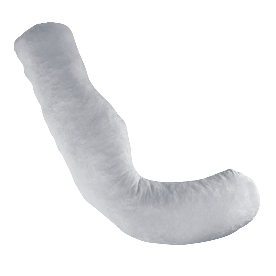 image 1 of Aamira Light Grey Pregnancy Maternity Pillow, 145x25x25cm L Shaped Memory Foam | Grey | Grey | Standard | 1