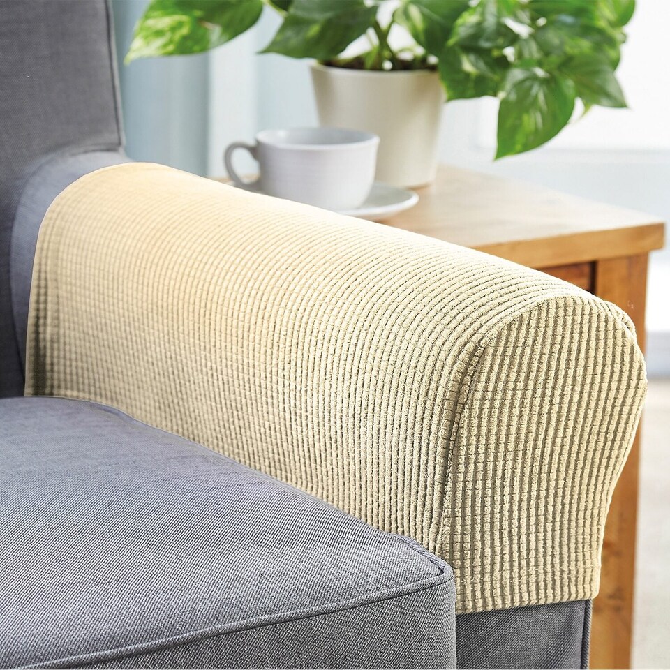 Coopers Of Stortford Stretch Armchair Arm Covers Sofa Protector Washable