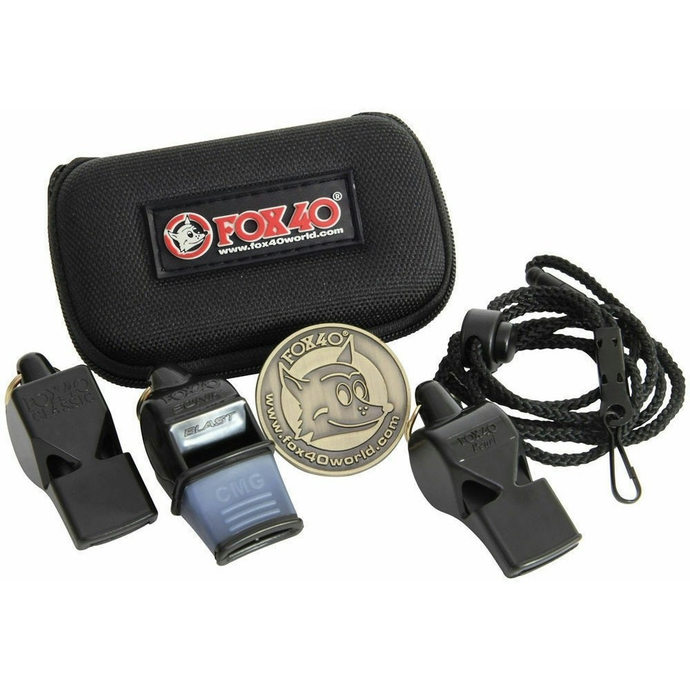 Fox 40 Sports Whistle Set - Black - One Size