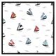 image 1 of Red & blue sailboats (Picture Frame) Black | L