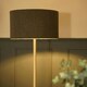 image 2 of ValueLights Triston Painted Natural Floor Lamp with Large Drum Shade
