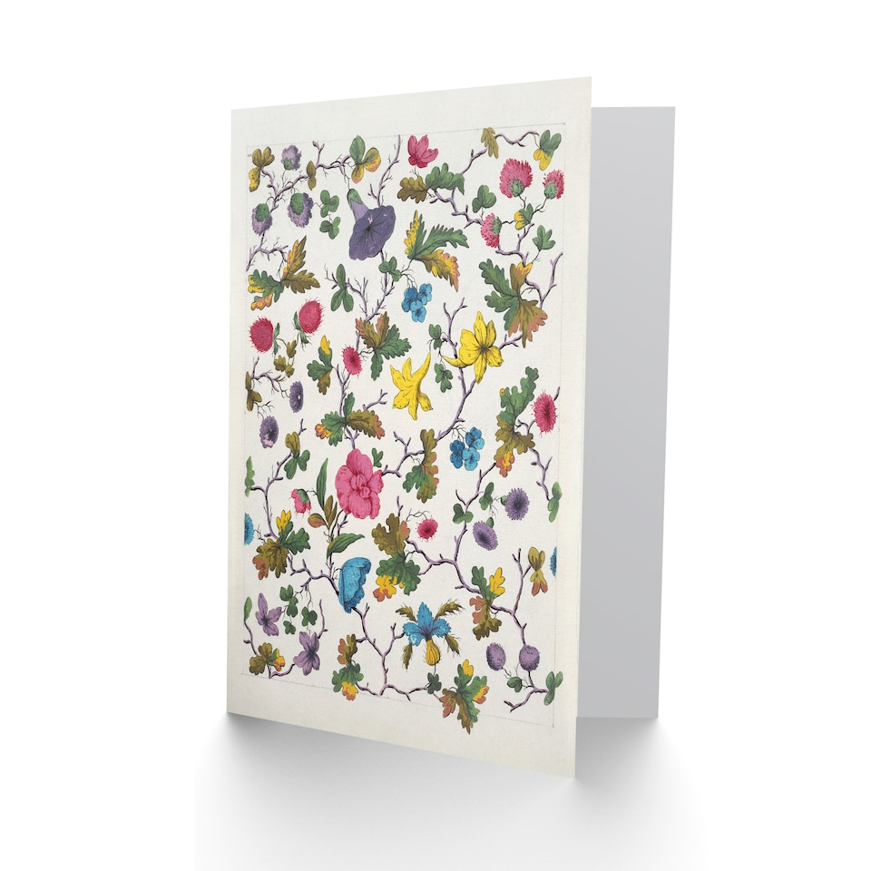 image 1 of Louis Albert DuBois Floral Design For Textile Art Greeting Card