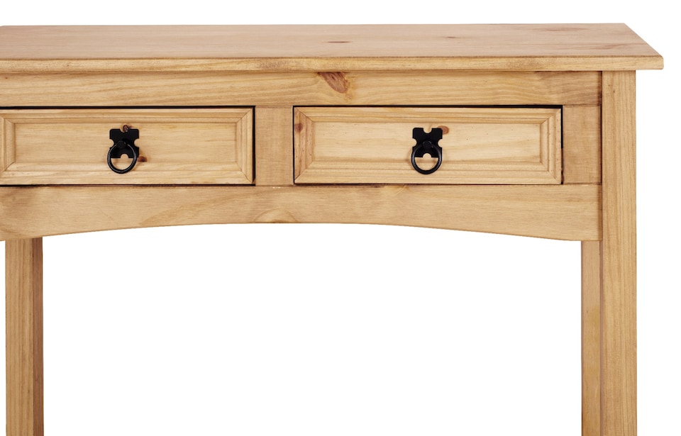image 1 of Corona Console Table 2 Drawer Mexican Solid Pine Hall End
