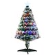 image 1 of HOMCOM 3ft Artificial Prelit Christmas Tree, Snow Xmas Tree w/ Fiber Optic