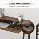 image 6 of HOMCOM Writing Desk Computer Table Home Office PC Laptop Workstation Storage Shelf 100L x 45W cm Rustic Brown