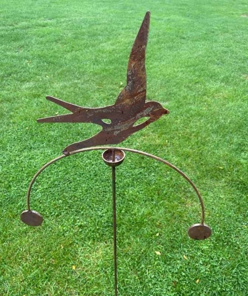 image 1 of Swallow Wind Rocker Double Bare Metal/Ready to Rust - Steel - W54 x H148.5 cm