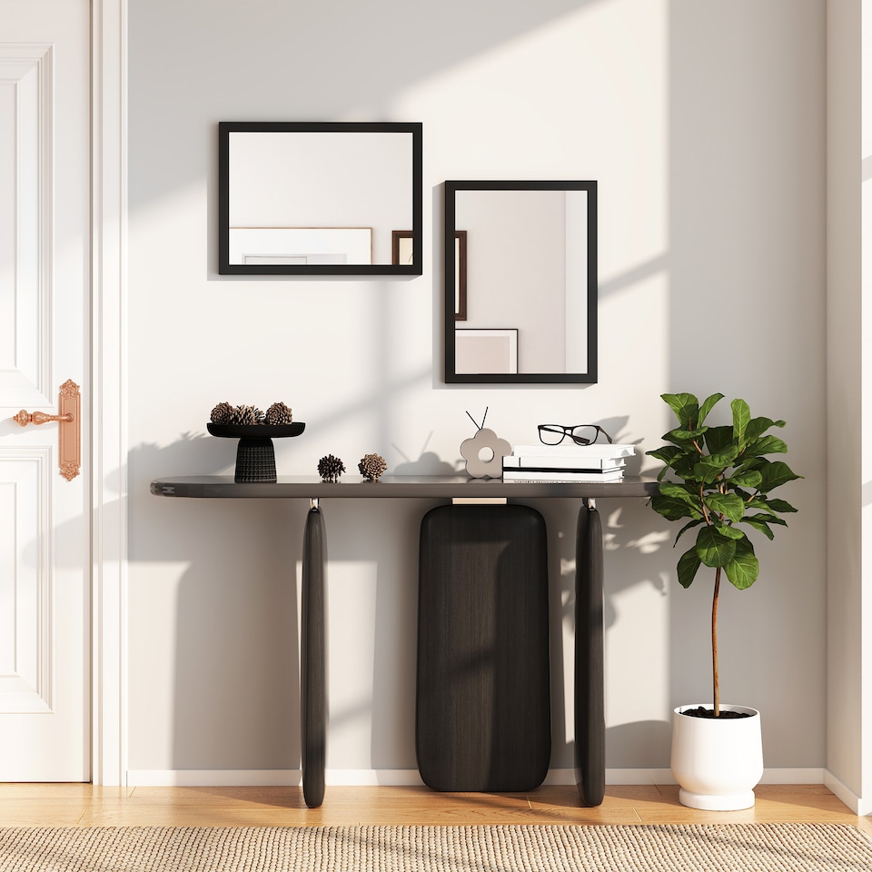 image 1 of HOMCOM 30 x 40 cm Wall Bathroom Mirror, Vanity Mirror, Set of 2