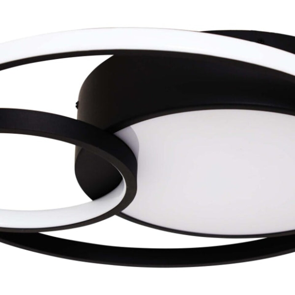 image 1 of Adara Matt Black LED Flush Ceiling Light