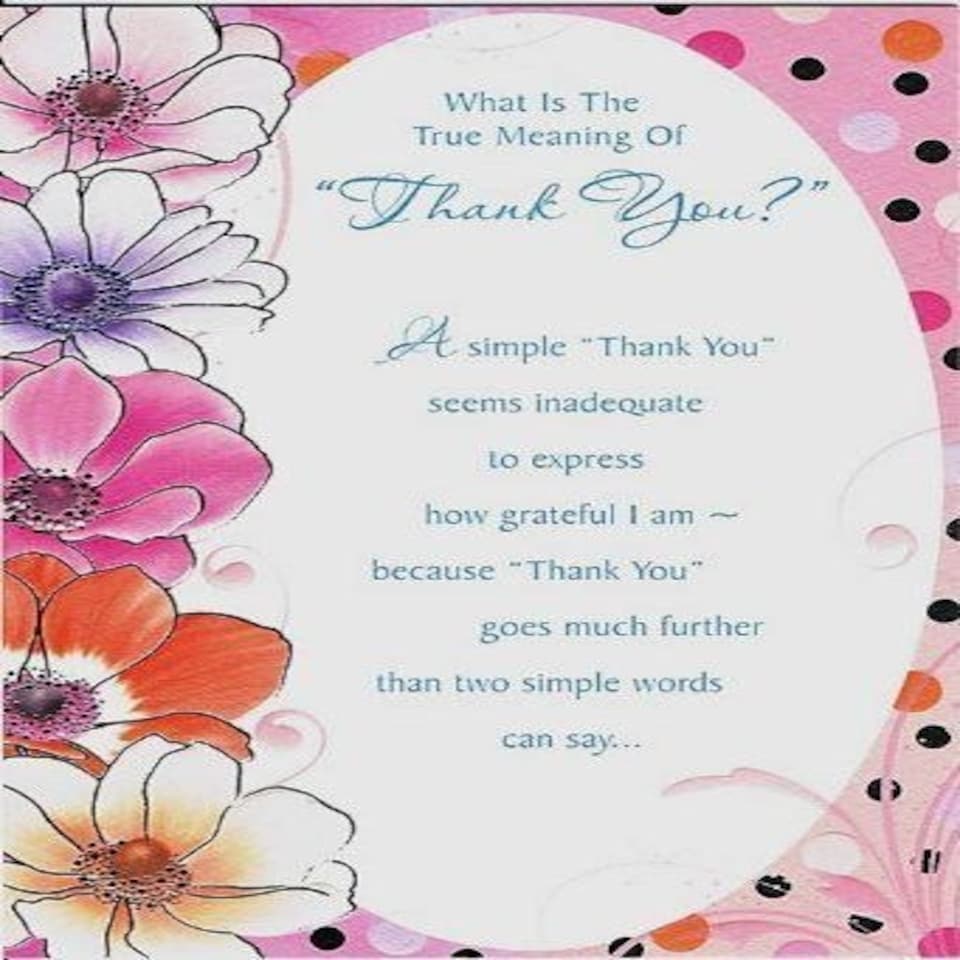 image 1 of Flowers & Spots Design Thank You Greetings Card