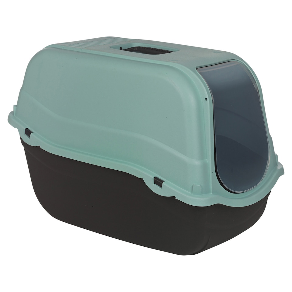 image 1 of Extra Large Enclosed Cat Litter Tray Filter Box Hooded Large Scoop Toilet Potty | Blue | 1