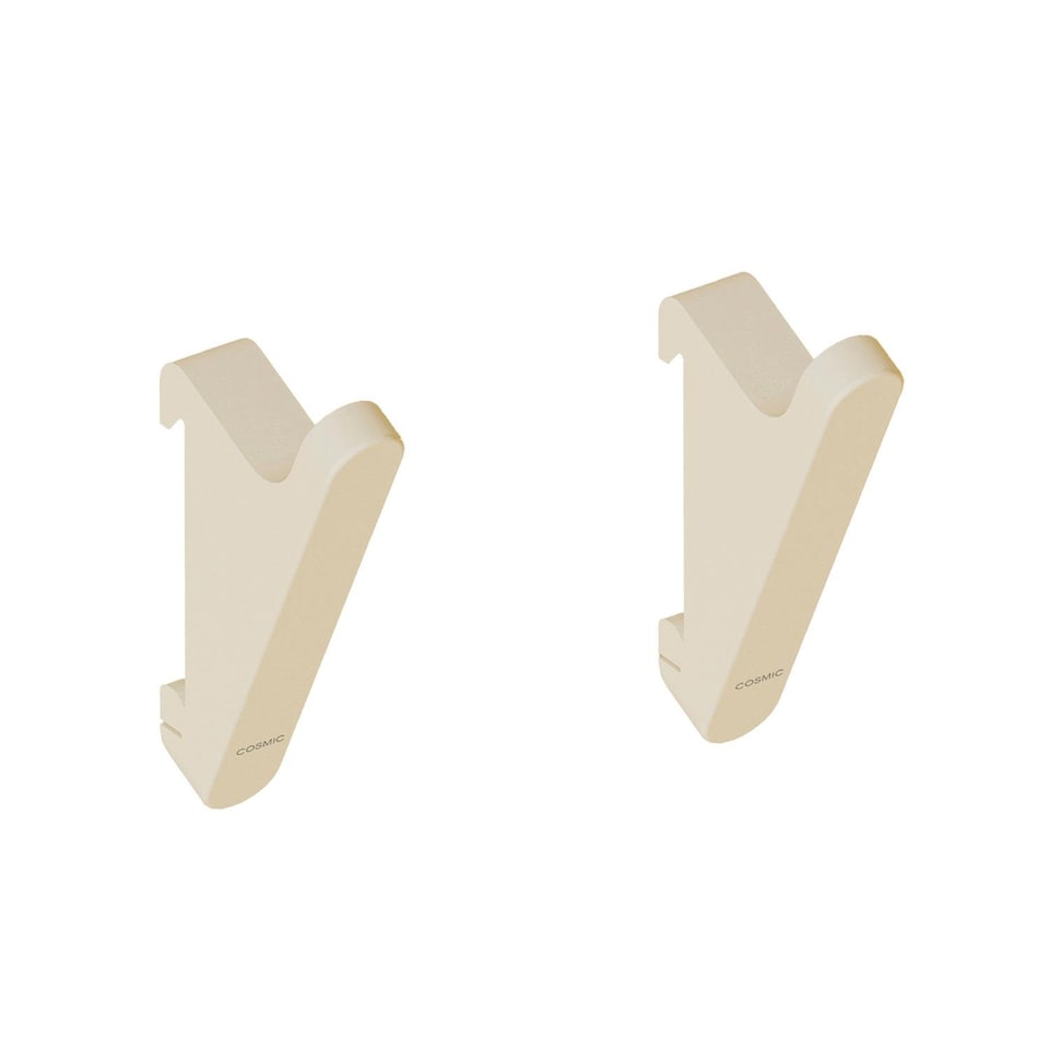 image 1 of COSMIC Towel, Coat hook, 2 Pcs, White, Wall Guide Needed, Fits ALIFE Collection