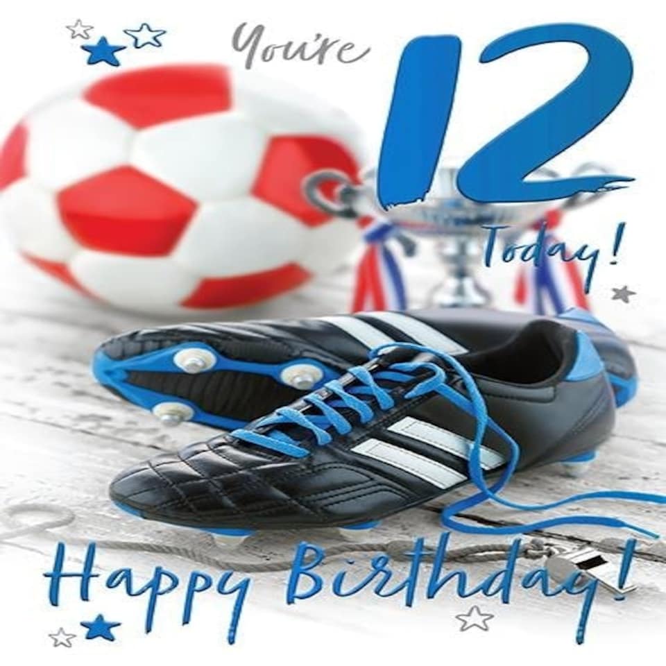 Words 'n' Wishes Age 12 Birthday Card for a Boy, Boys Birthday Card 12th Birthday, Multi-Coloured
