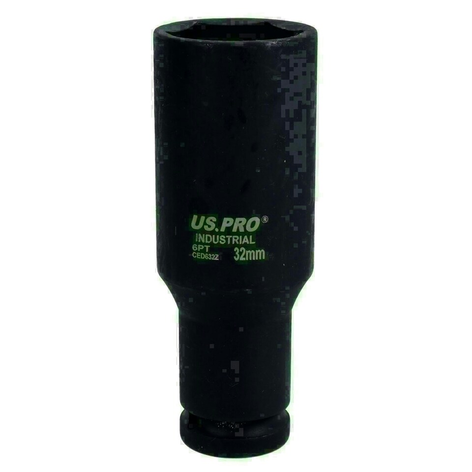 image 1 of 32mm Extra Deep Long Metric MM Impact Socket 1/2" Drive 6 Sided Single Hex