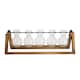 image 1 of Living and Home Wooden Plant Propagation Station with 5 Bulb Vases