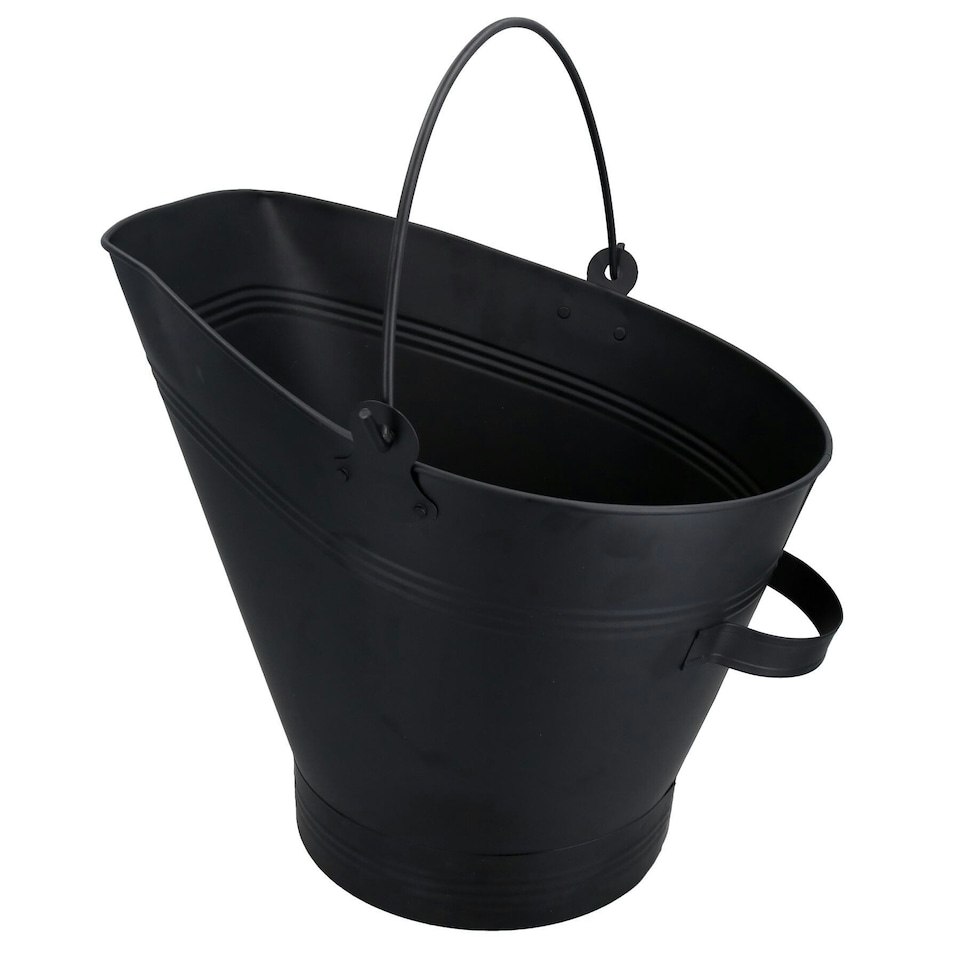 image 1 of Fireplace Waterloo Style Black Coal Log Burner Scuttle Bucket Wide Mouth Fire