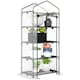 image 6 of Outsunny Portable 4-Tier Mini Greenhouse Plant Grow House Shed w/ Clear Cover