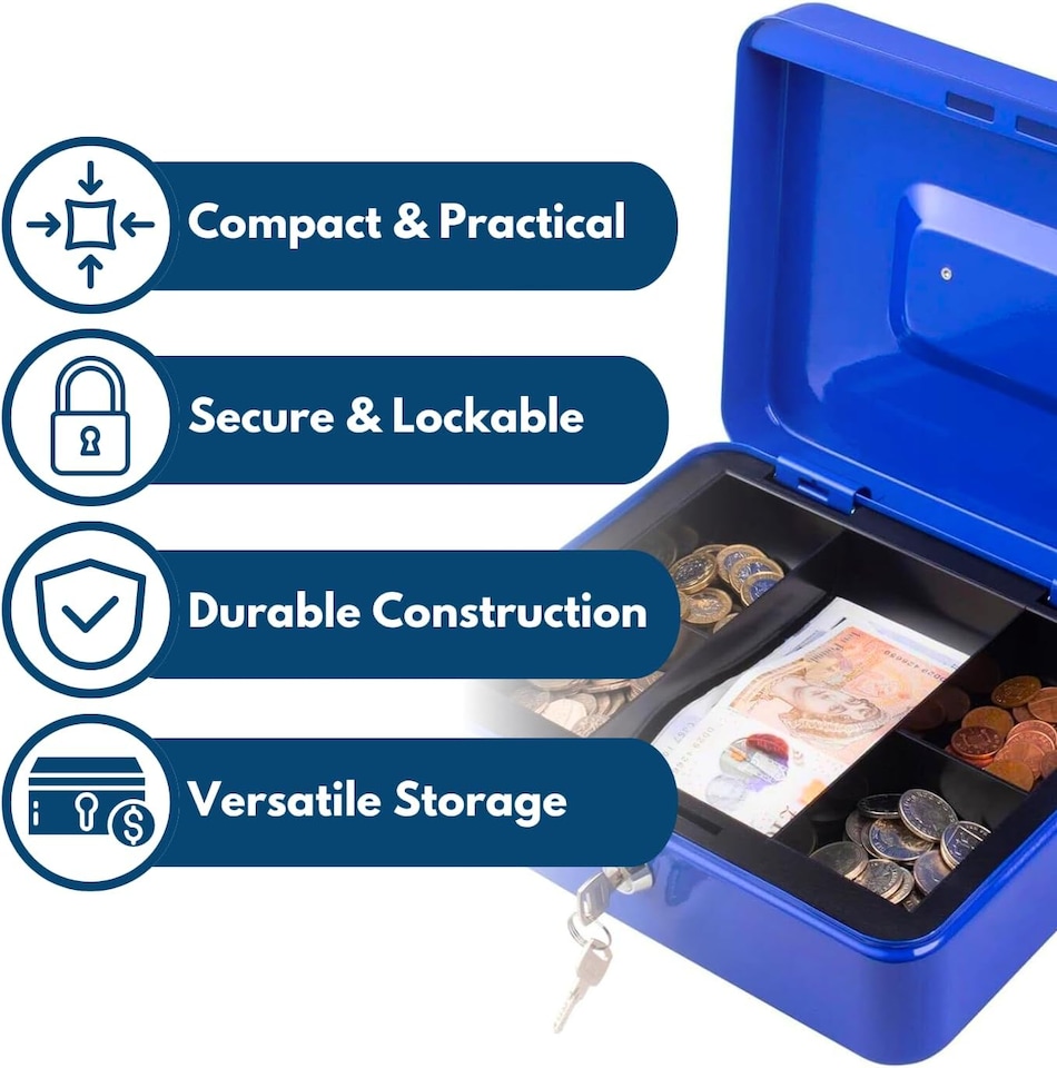 image 1 of Marco Paul 4.5'' Cash Box - Blue