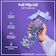 image 4 of Leak Proof Slim Water Bottle, BPA Free, 500ml (18oz) | Purple | Delicate Floral | One Size