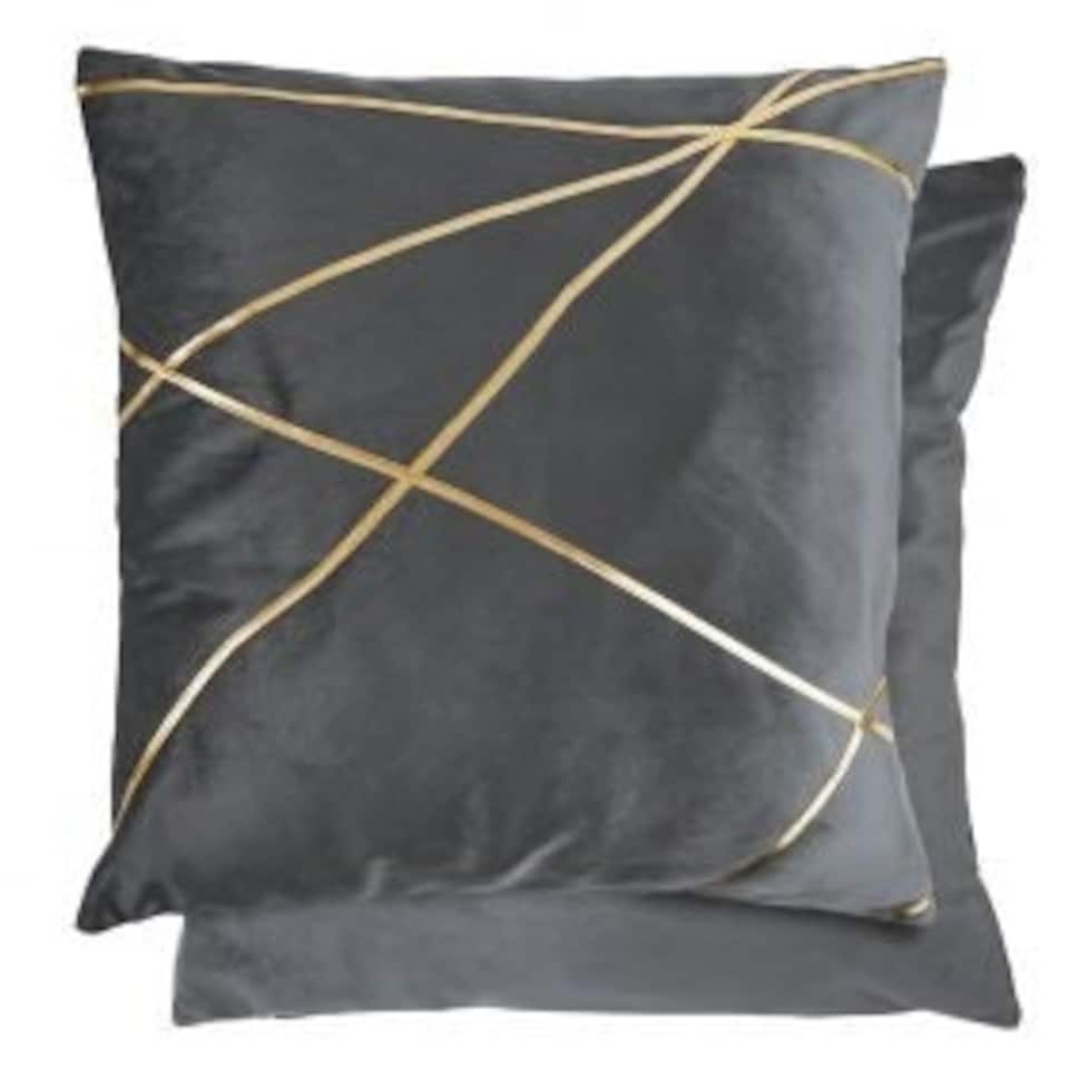 image 1 of Fractal Cushion Cover 43cm x 43cm Grey | Grey | Grey