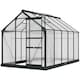 image 8 of Outsunny 6x10ft Walk-In Polycarbonate Greenhouse Plant Grow Galvanized Aluminium