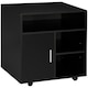 image 1 of HOMCOM Multi-Storage Printer Unit Office Organisation w/ 5 Compartments Black
