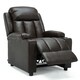 image 3 of Studio Bonded Leather Recliner w Drink Holders Sofa Chair (Brown)