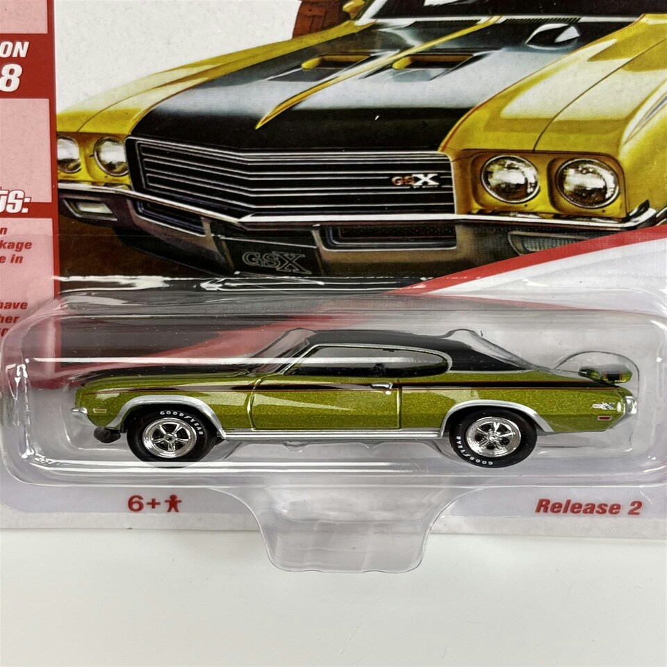 image 1 of 1971 Buick GSX Lime Mist Poly 1:64 Scale Johnny Lightning JLMC026B