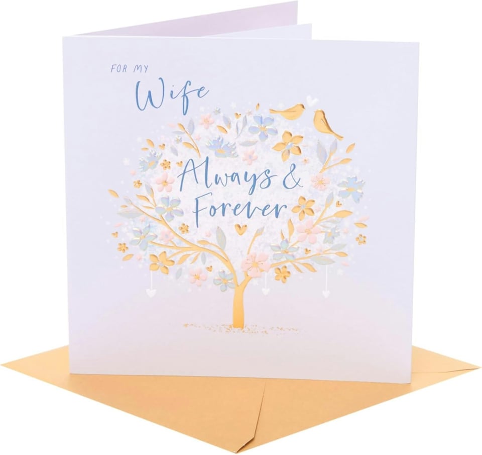 image 1 of Always & Forever Design Wife Wedding Anniversary Card