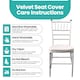 image 3 of Velvet Dining Chair Covers, Spandex High-Back Chair Slipcovers