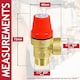 image 2 of SPARES2GO Pressure Relief Safety Valve for Alpha CB50 CD50 Boiler 3 Bar 1/2" BSP Male x Female Brass PRV