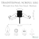 image 4 of Holly International Traditional Metal Scroll Leg Christmas Tree Stand for Real Trees to 2.4m - Black
