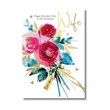 Words 'n' Wishes Valentine Day Card for Wife, 23.5 x 16.5 cm,