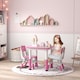 image 2 of AIYAPLAY 3-Piece Adjustable Kids Table and Chair Set for Playroom - Pink
