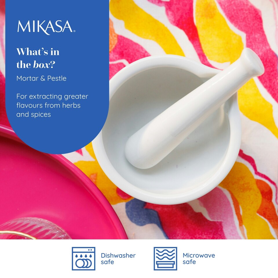 image 1 of Mikasa Pestle Mortar White Porcelain