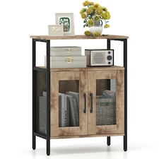 COSTWAY Wine Cabinet Sideboard Kitchen Storage Cabinet N/A