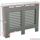 image 2 of Vida Designs Milton Radiator Cover Painted MDF Slatted Cabinet, Grey, 111cm