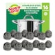 image 2 of 2 x Scotch-Brite Stainless Steel Scrubber 12 Pack Bulk Buy Total 24 Scourers Silver