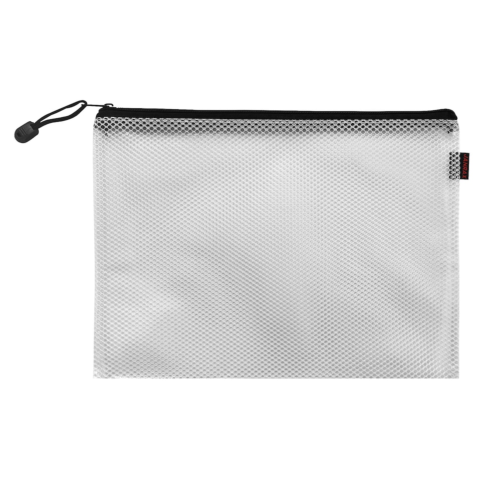 image 1 of Premium A4 Black Zip Mesh Bag by Janrax