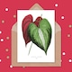 image 3 of Leaf Dioscorea Discolor Art Blank Just to Say Card