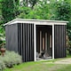 image 2 of Outsunny 9 x 4FT Outdoor Metal Frame Garden Storage Shed, Grey
