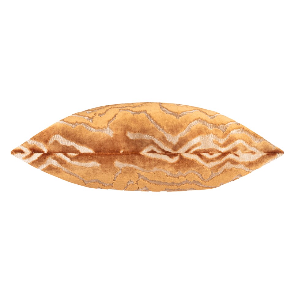 image 1 of Paoletti Tierra Cut Velvet Cushion | Bronze | Bronze