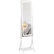 image 1 of HOMCOM Full Length Mirror with LED Lights, Dimmable Free Standing Full Body Mirror with 3 Temperature Colours, Adjustable Angle and Storage Shelf for Bedroom, Living Room, Hallway, White