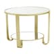 image 2 of Interiors by Premier Modern Design Round Mirrored Top Gold Frame Table, Versatile Bedside Table, Easily Maintained Small Table Gold