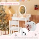 image 10 of COSTWAY Kids Vanity Set Makeup Beauty Dressing Table White