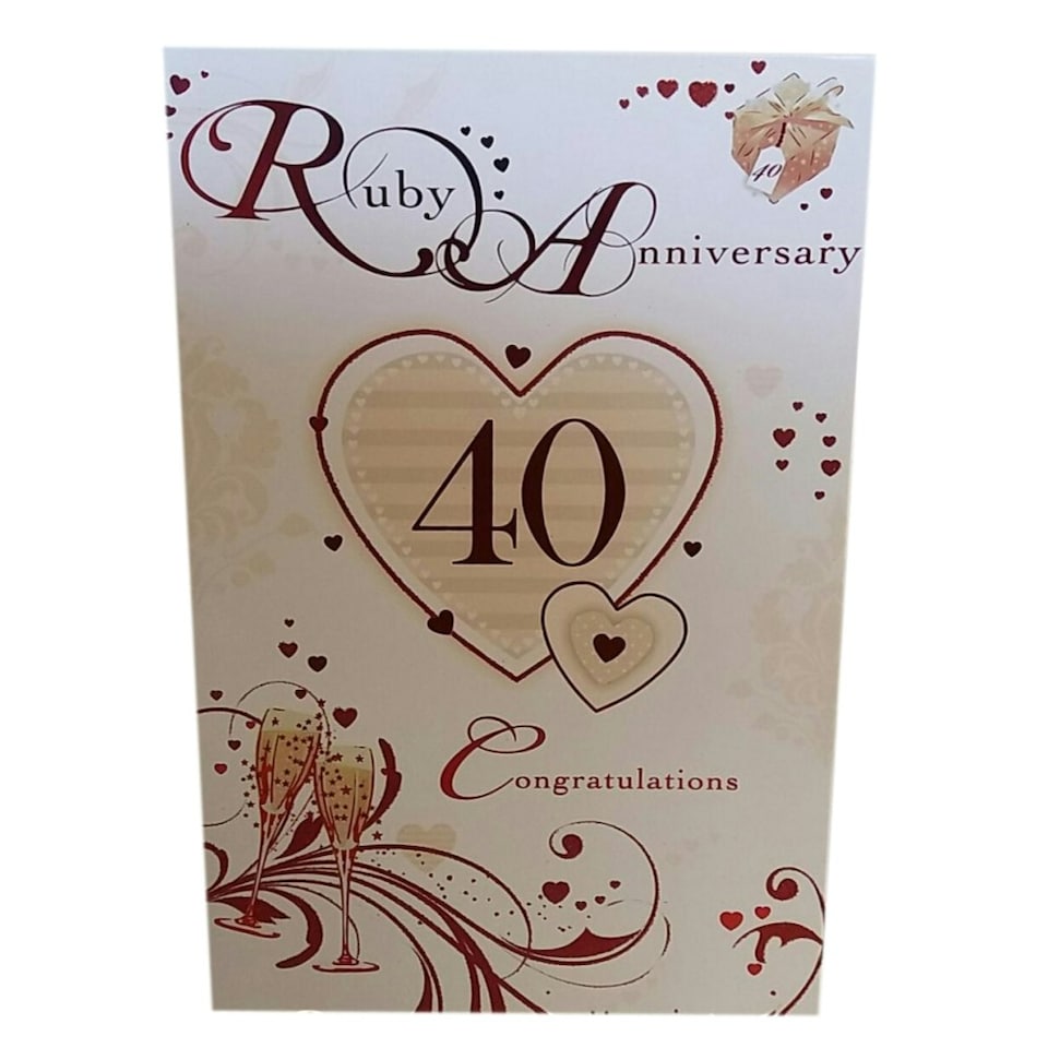 image 1 of Ruby Anniversary (40th) Greeting Card