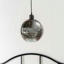 ValueLights Bellamy Easy Fit Smoked Glass Globe Lampshade Ceiling Light Shade